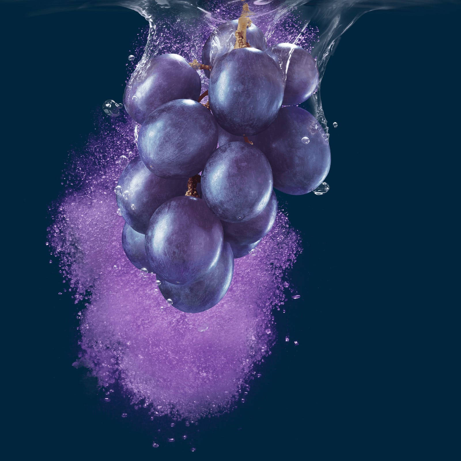 Fresh Grapes Soaked In Water