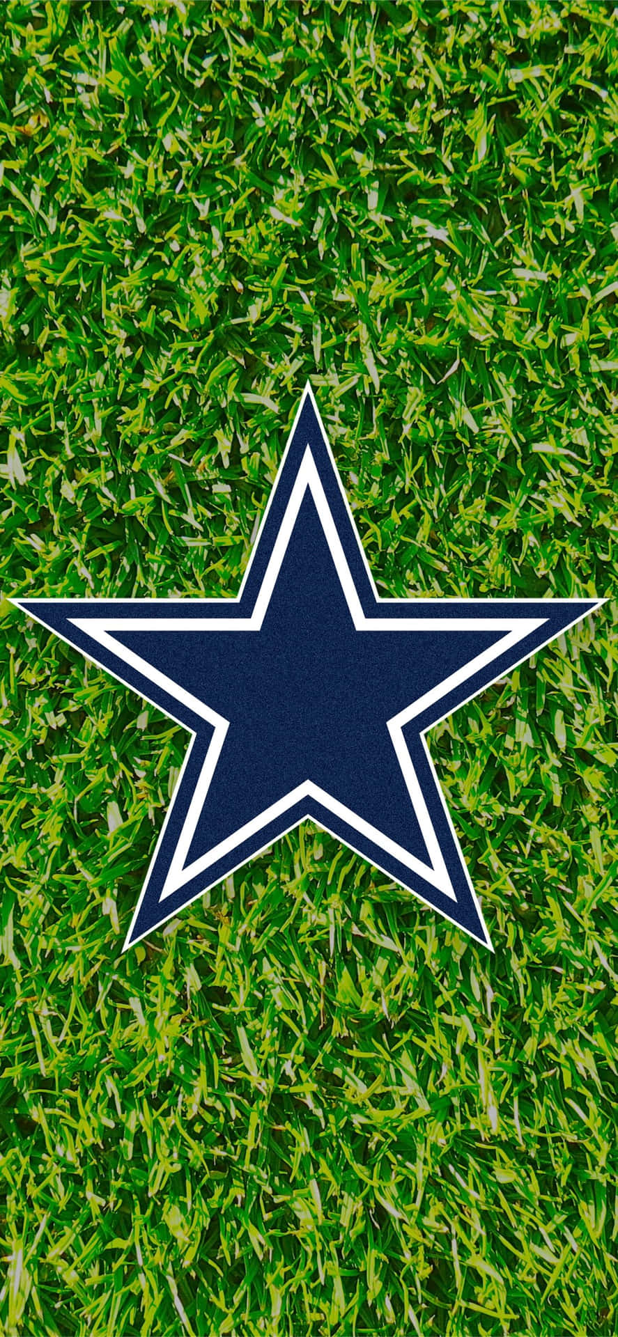 Fresh Grass And Logo Of Dallas Cowboys Iphone Background