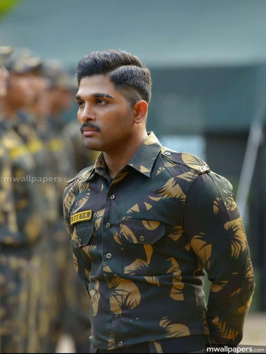 Fresh Hair Cutting Style Of A Soldier Background