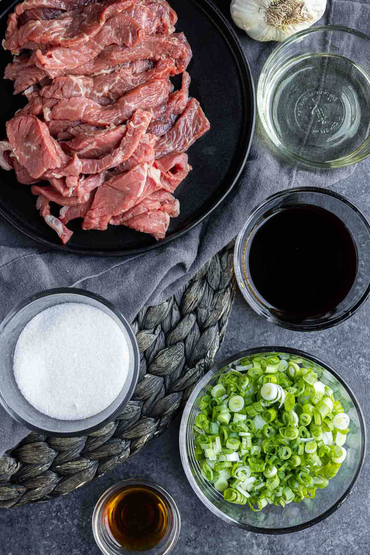 Fresh Ingredients For Preparing Bulgogi