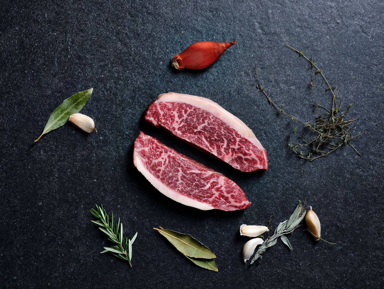 Fresh Kobe Beef And Food Aromatics