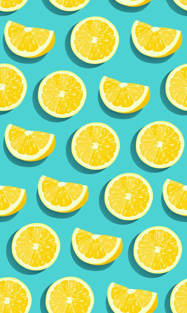 Fresh Lemon Pattern Background Background