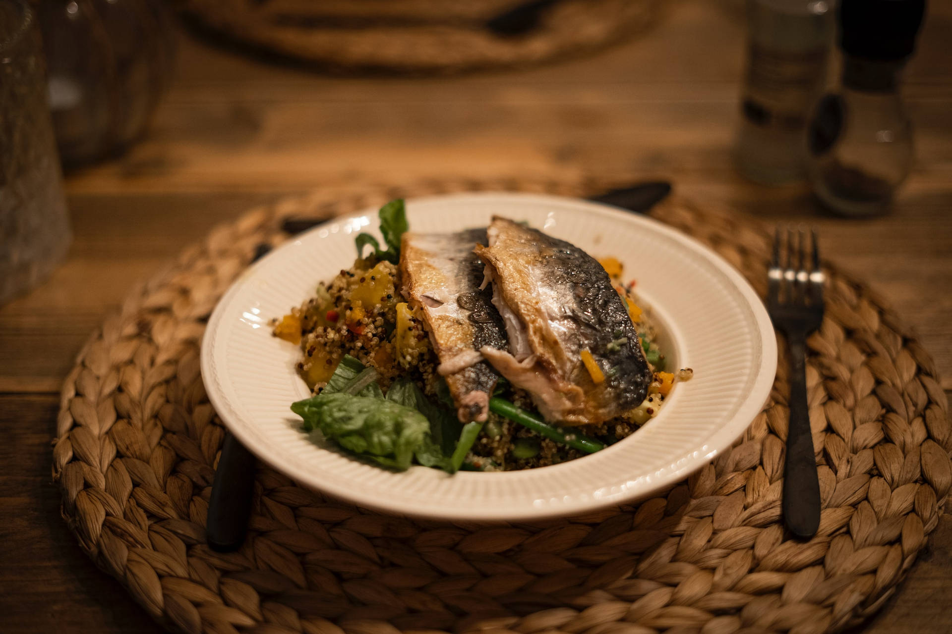 Fresh Mackerel Salad Served On A Plate