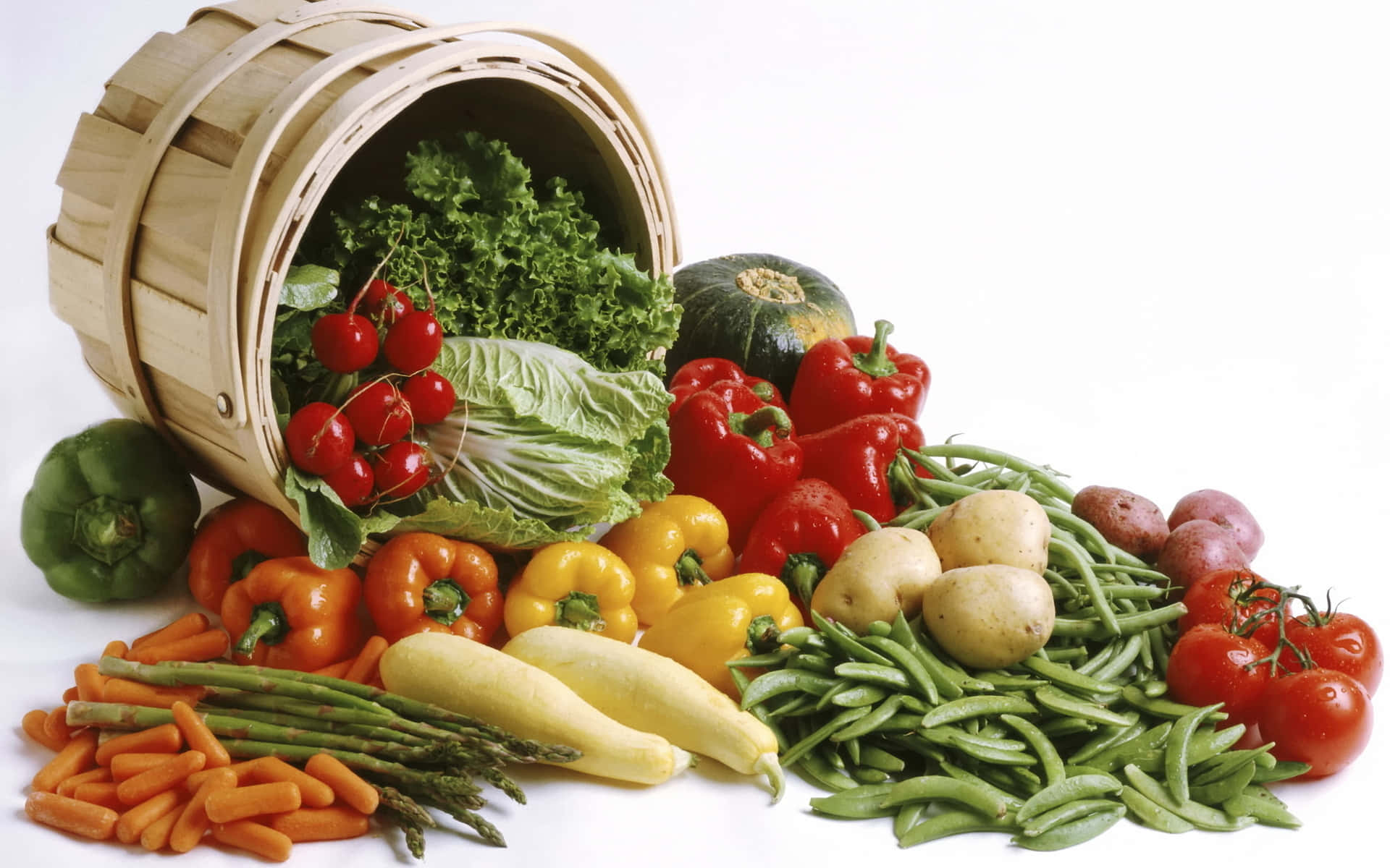 Fresh Mixed Vegetables Display Background