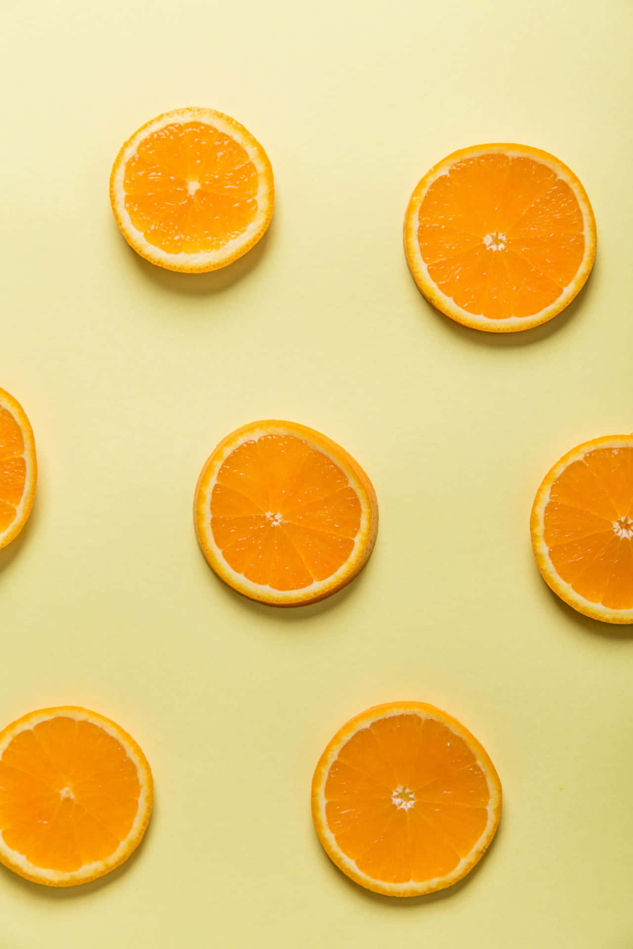 Fresh Orange Slices Pattern Background
