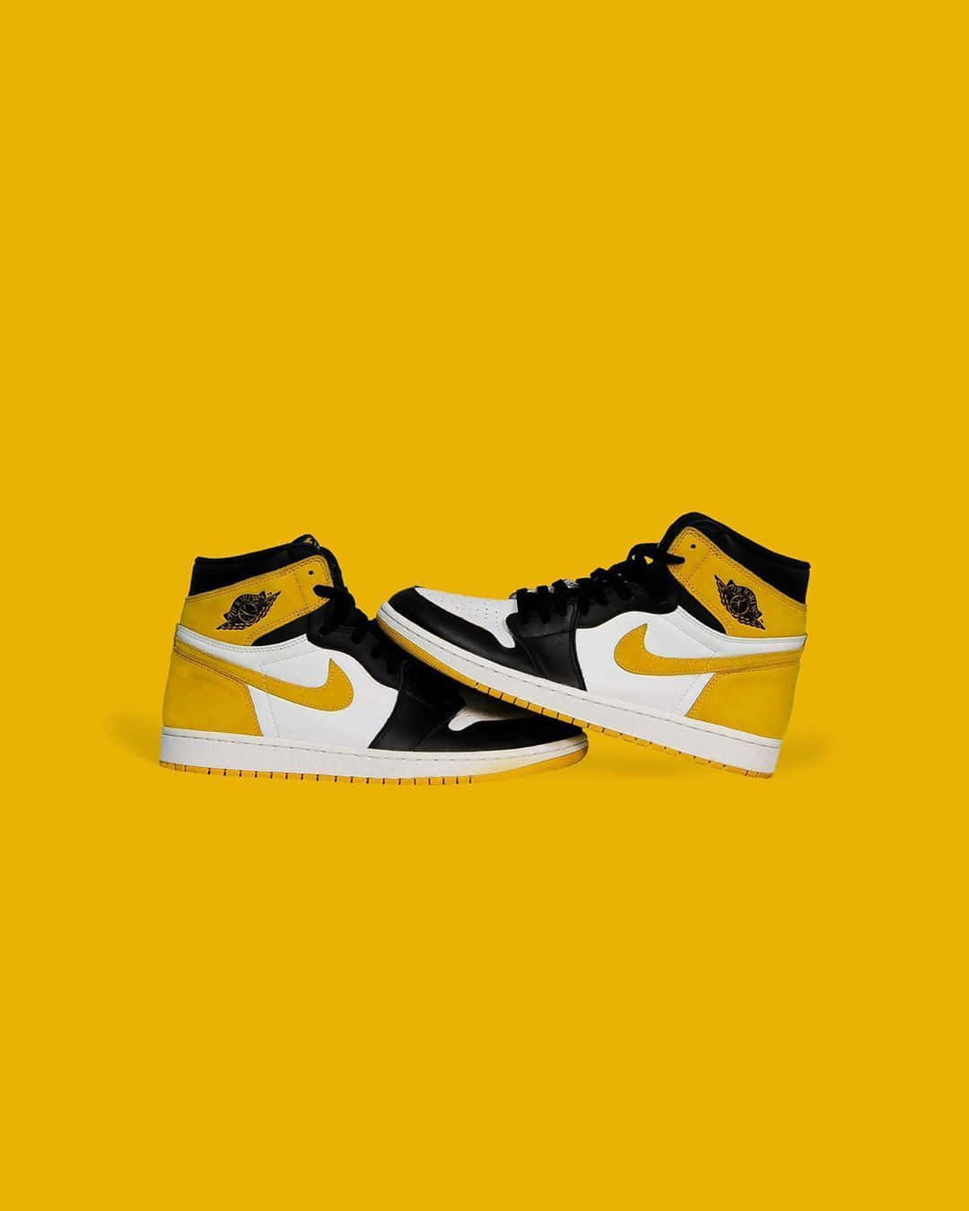 Fresh Out Of The Box, The Iconic Yellow And Black Jordan. Background