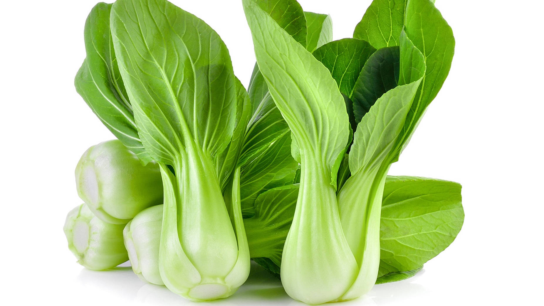 Fresh Raw Bok Choy Cabbages Background