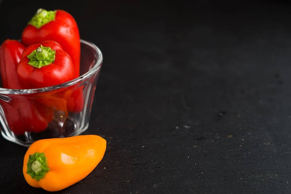 Fresh Red And Orange Pepper Fruits