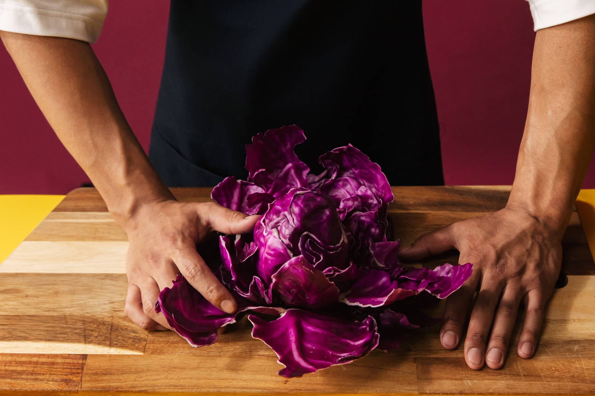 Fresh Red Cabbage Detail Background