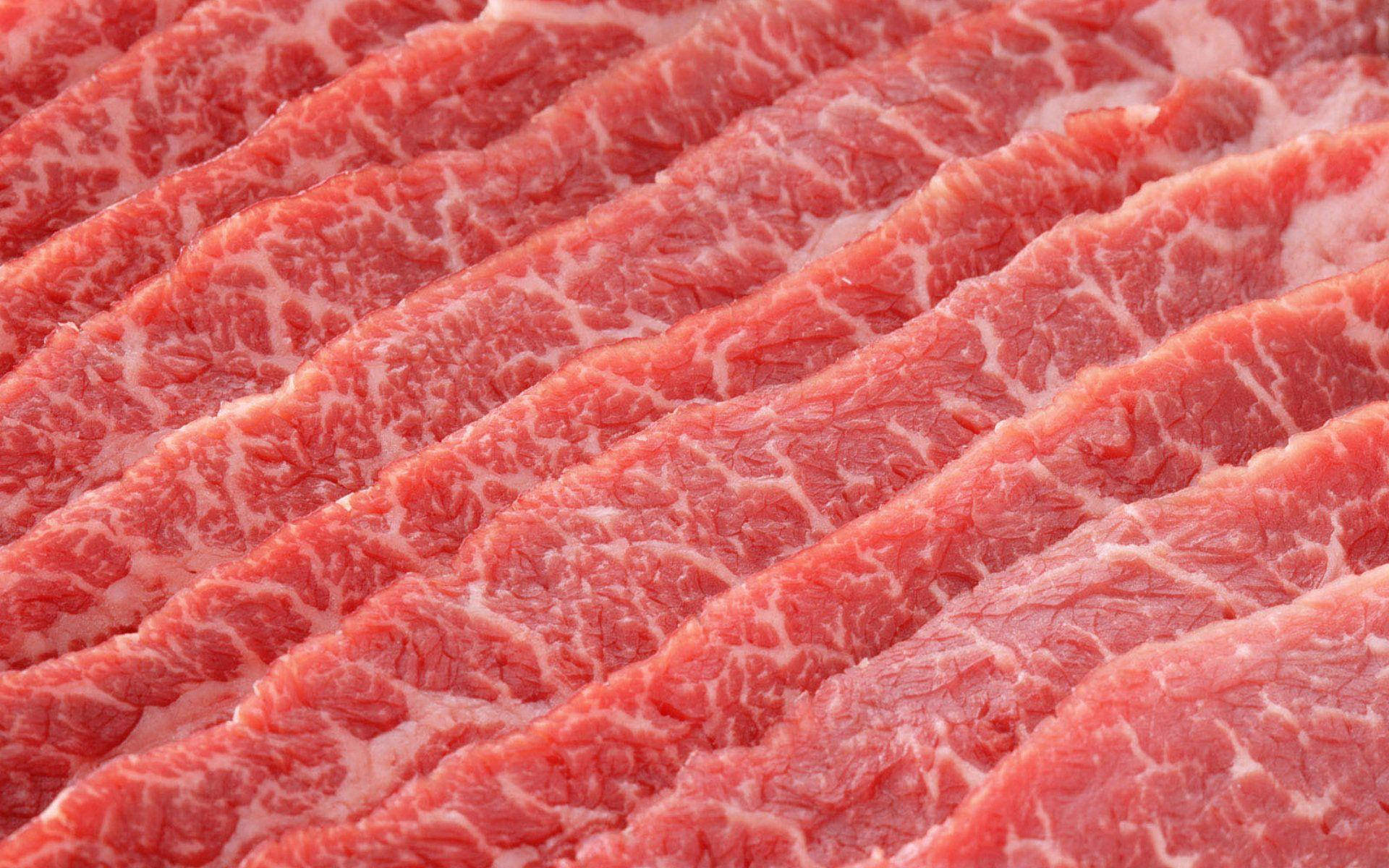 Fresh Red Luscious Kobe Beef Pieces Background