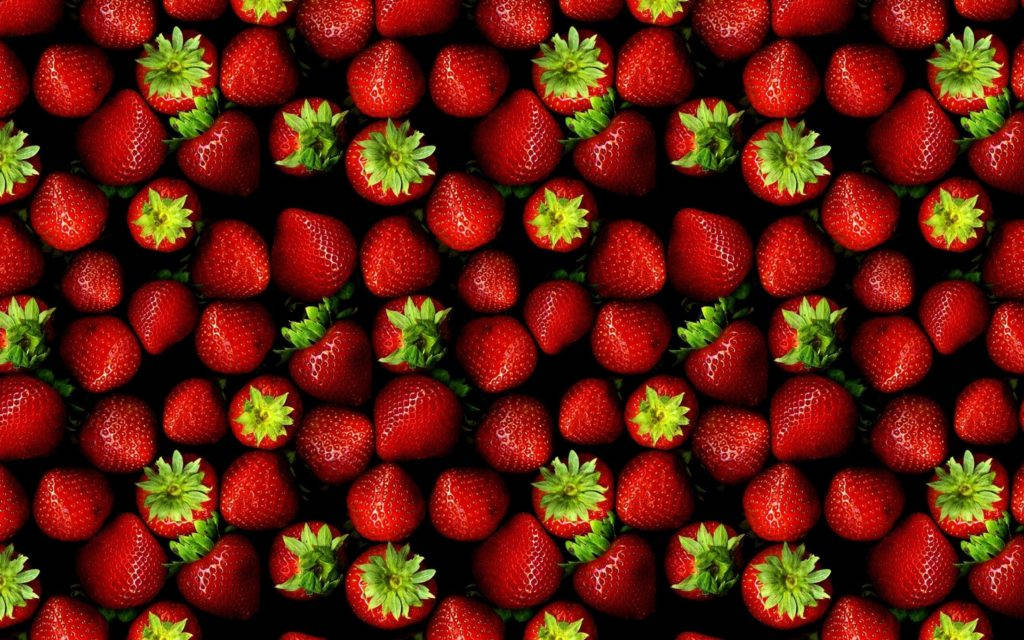 Fresh Red Strawberries Food Desktop Background