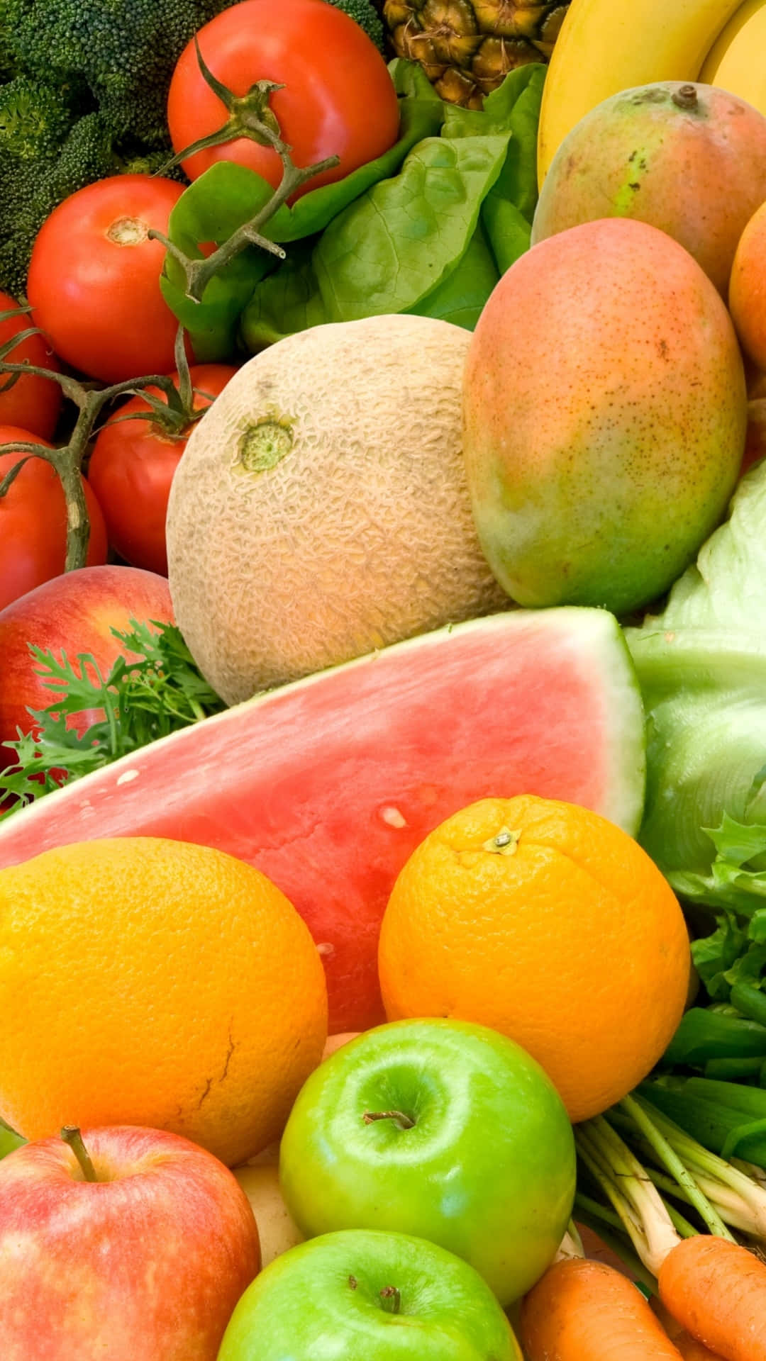 Fresh Ripe Fruits And Vegetables