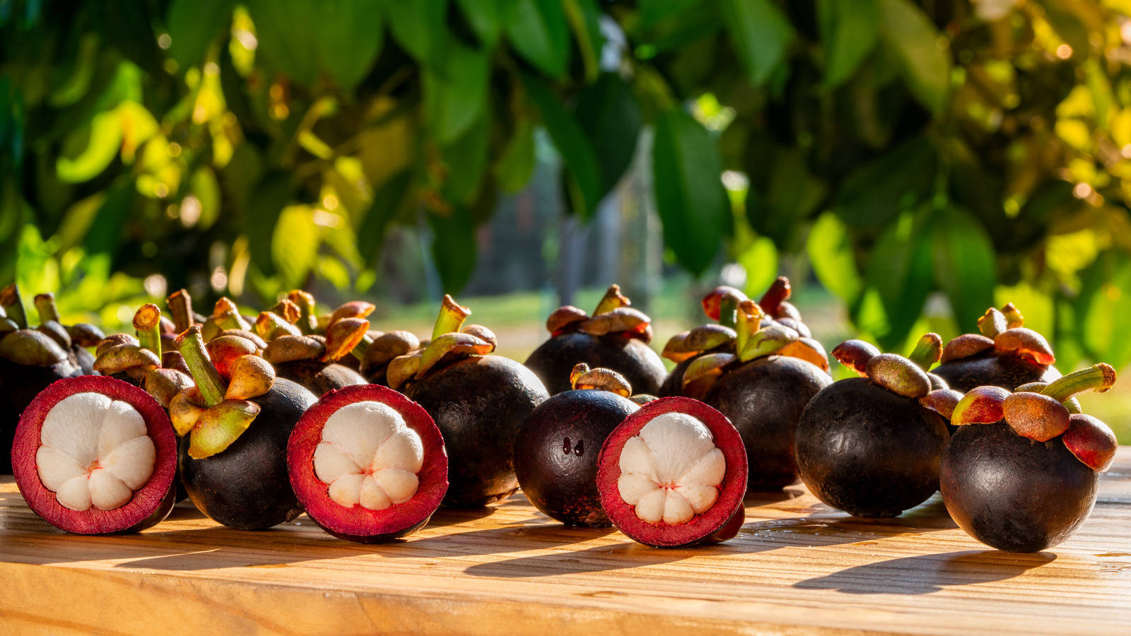 Fresh Ripe Mangosteen Tropical Fruit