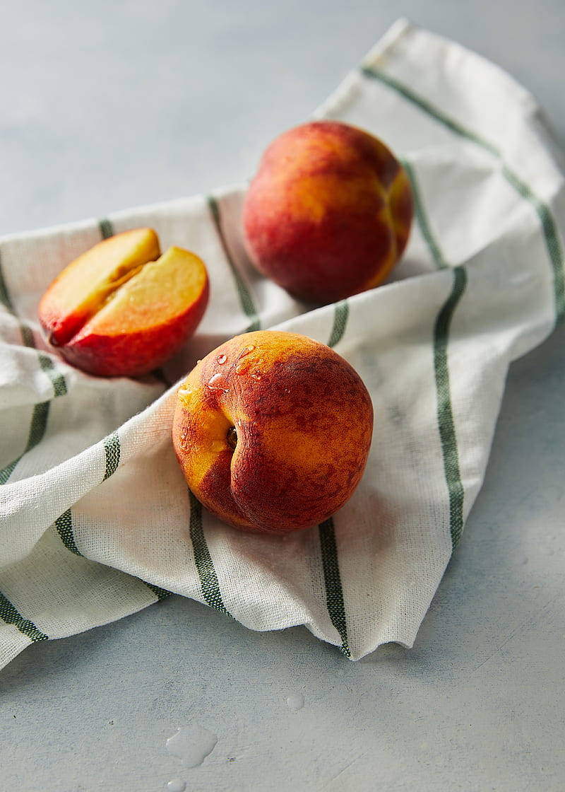 Fresh Ripe Nectarine Photography Background