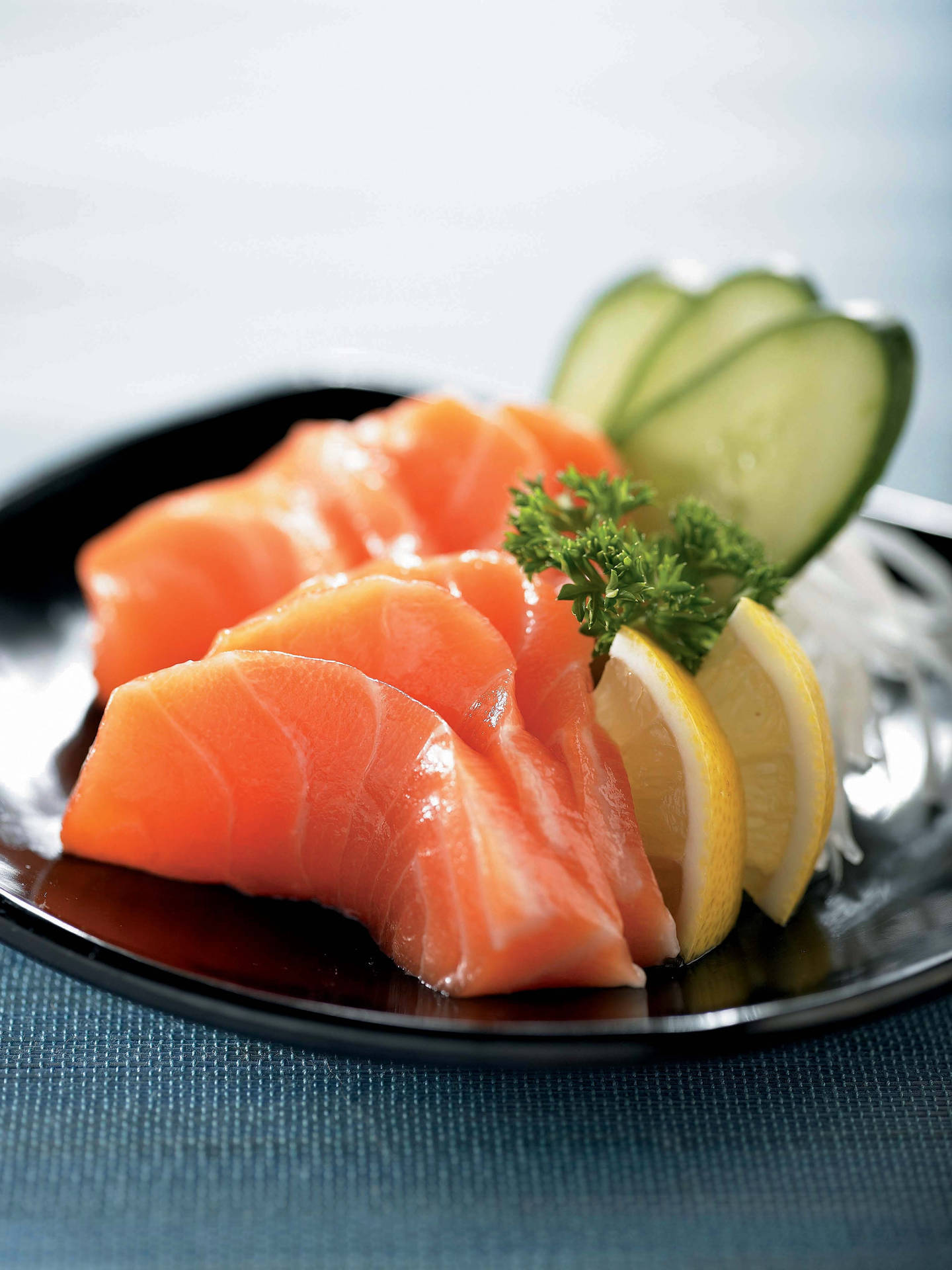 Fresh Salmon Sashimi Delicacy Background