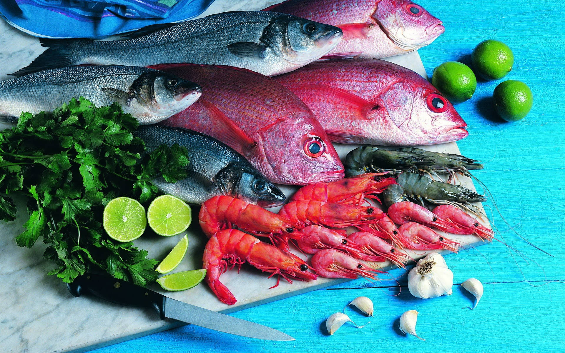 Fresh Seafood At Wet Market Background