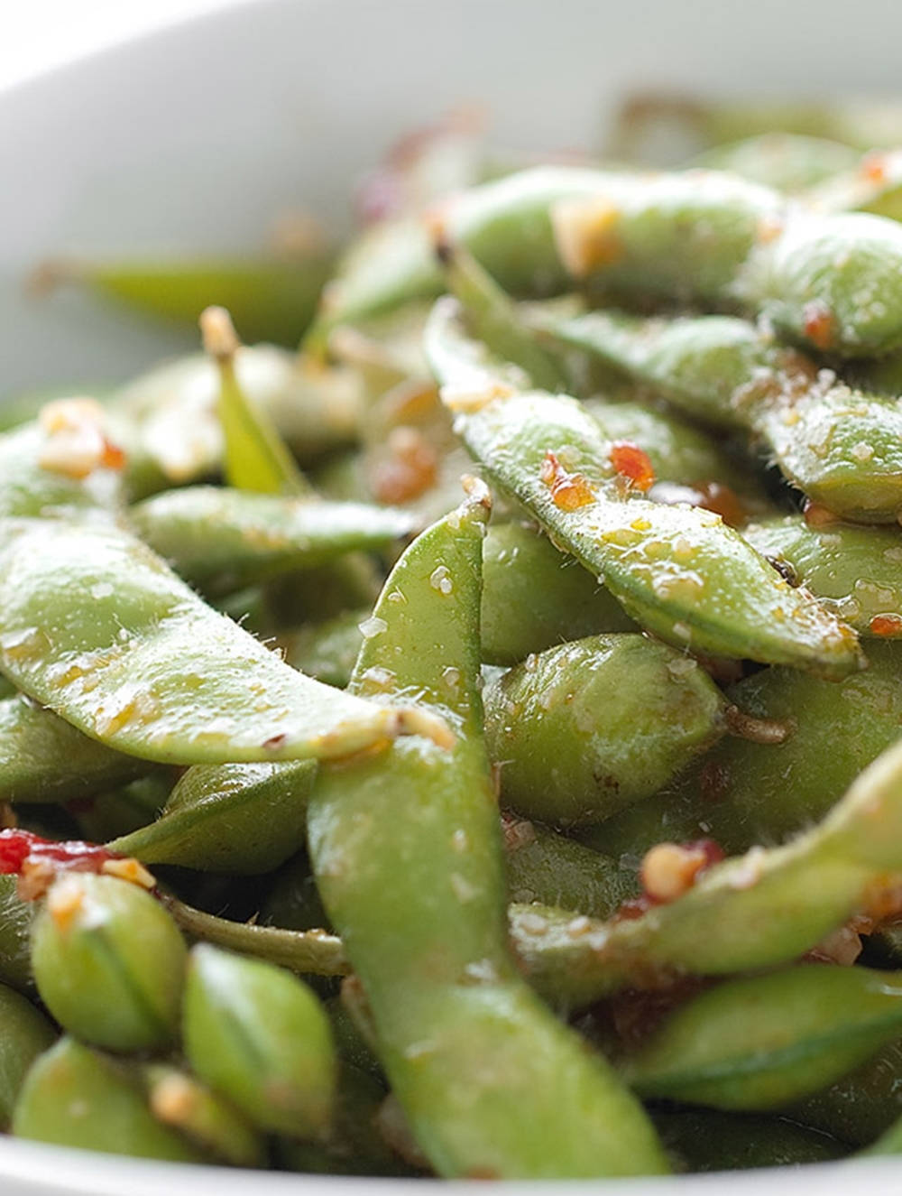 Fresh Stir-fried Edamame Beans Background