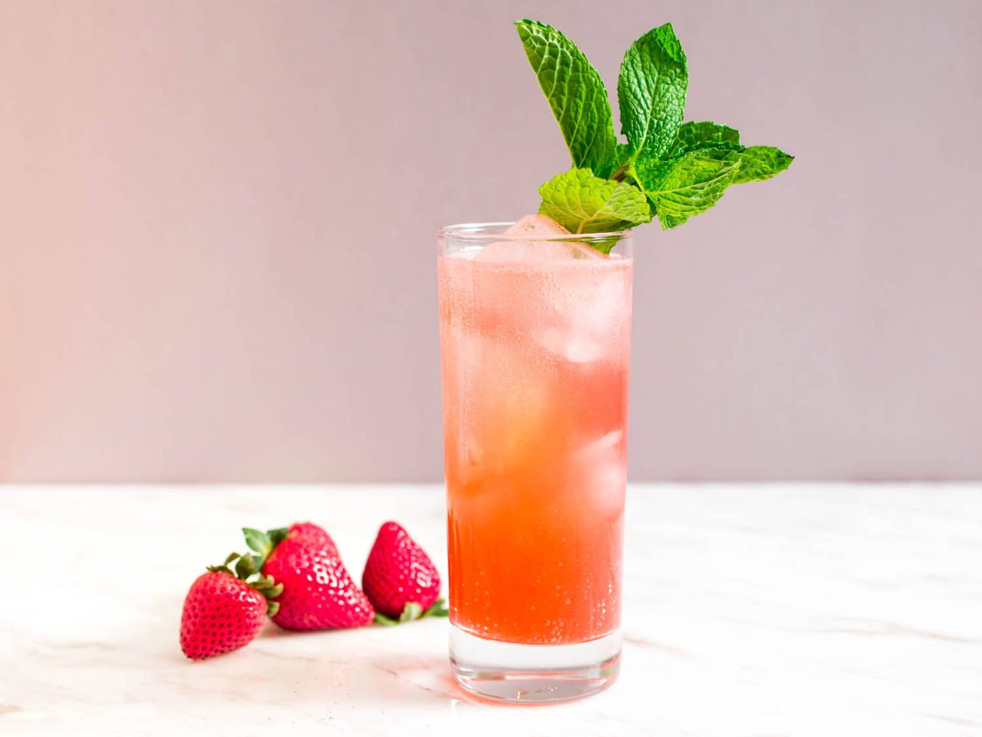 Fresh Strawberry Martini Tropical Drink Background