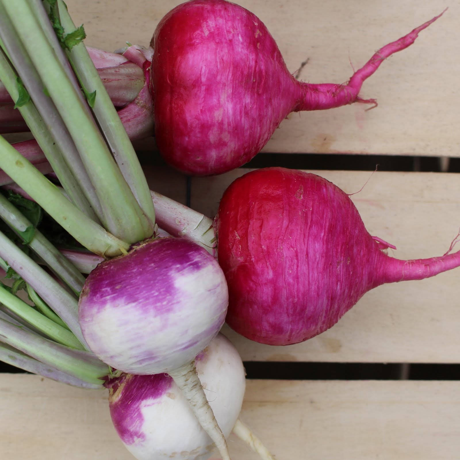 Fresh Turnips On A Wooden Pallet Background