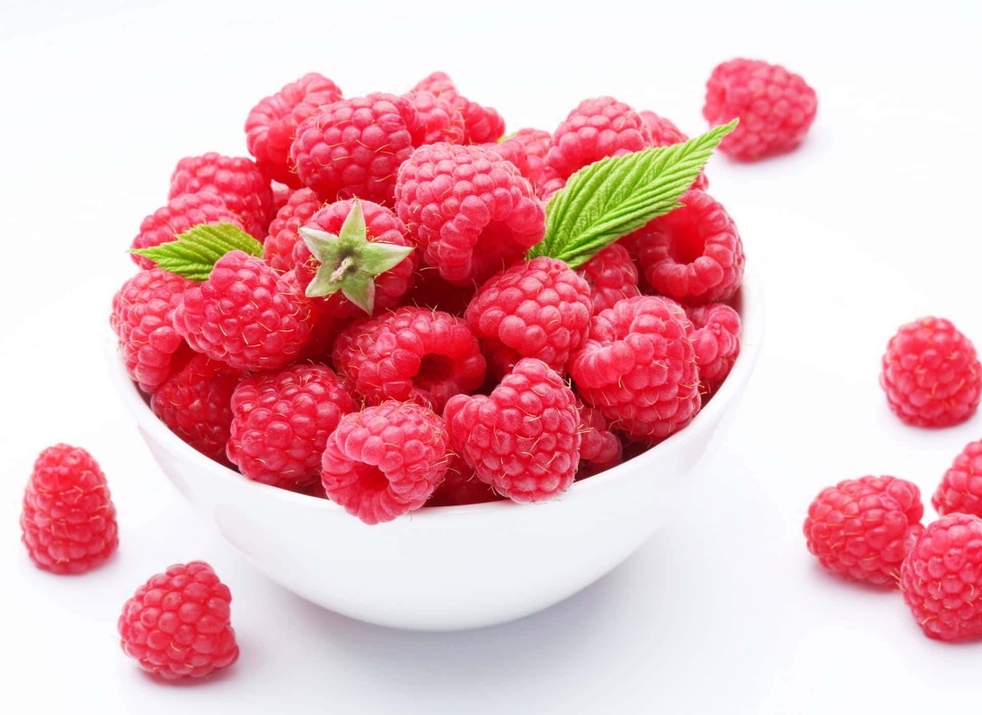 Fresh Yummy Raspberries Background