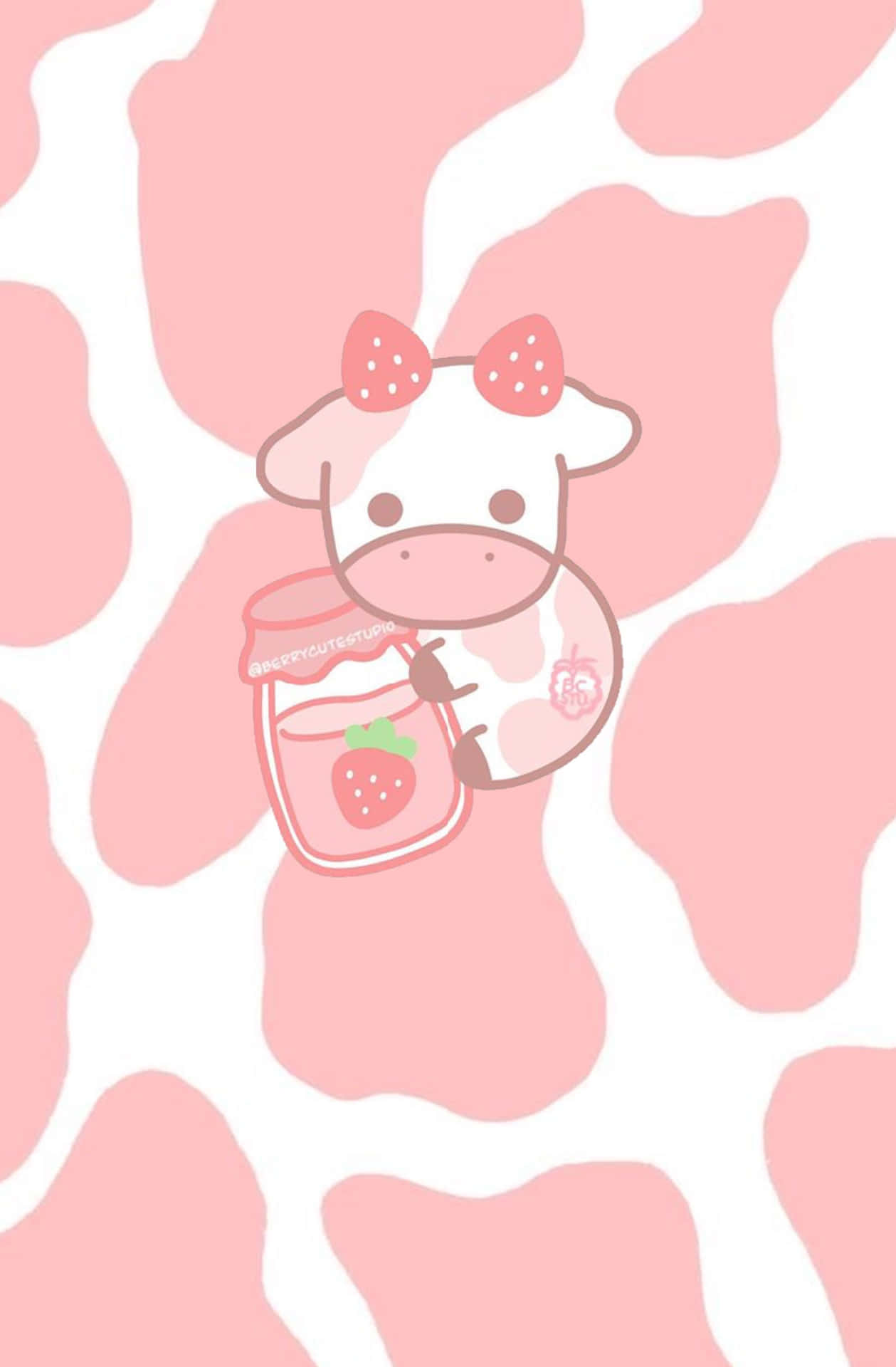 “freshen Up Your Day With A Smile From Kawaii Cow!” Background