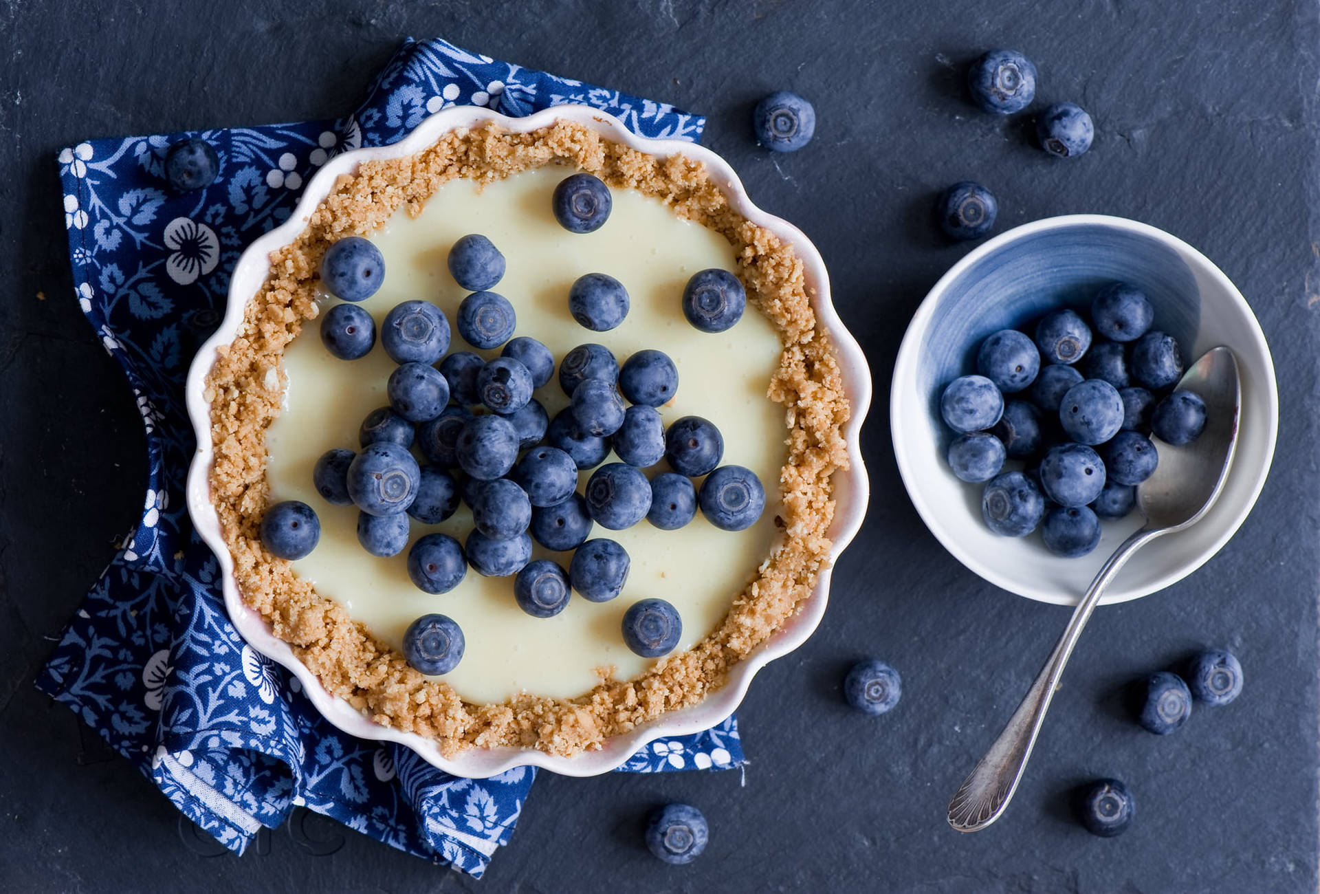 Freshly Bake Huckleberry Pie Background