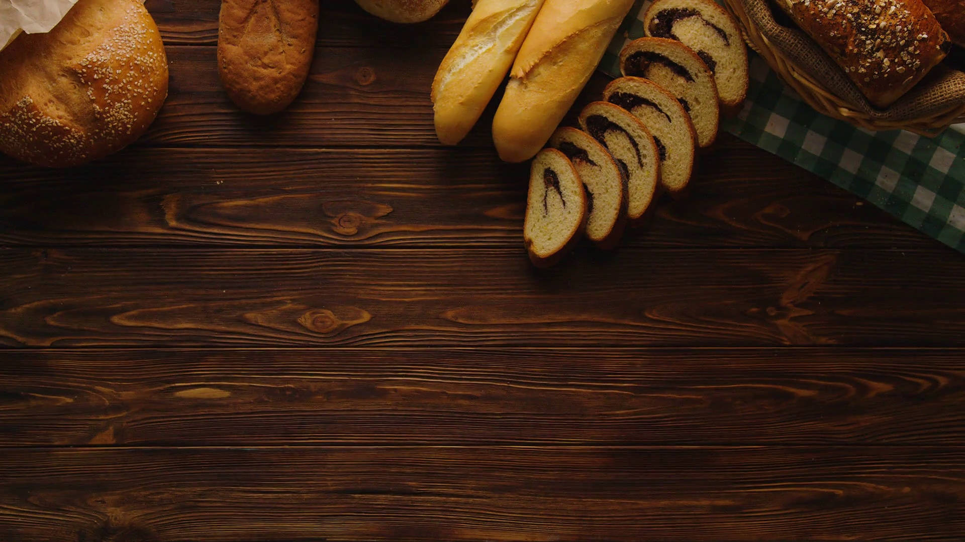 Freshly Baked Bread Loaves Background