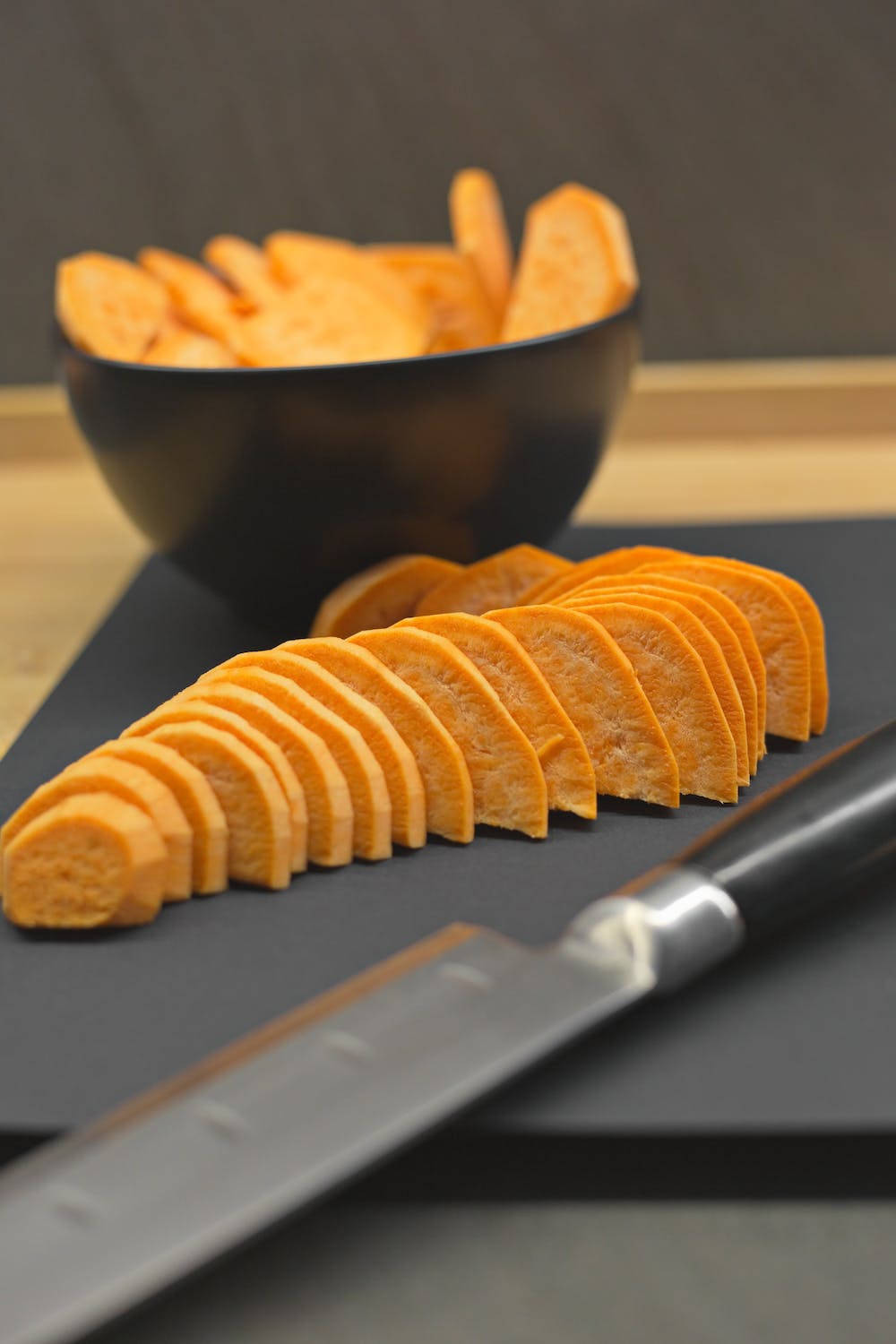 Freshly Cut Sweet Potato Background