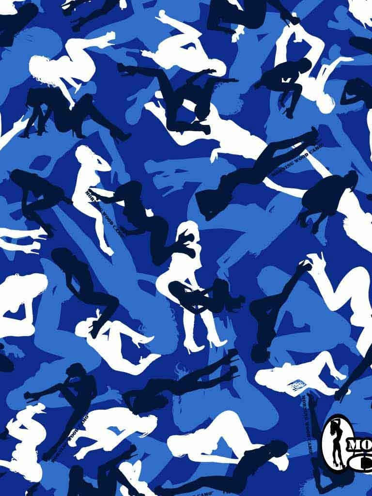 Freshly Designed Blue Camo Both For Function And Fashion. Background