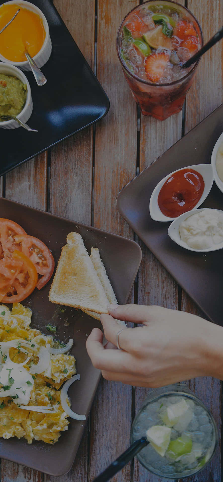 Freshly Grilled Food Ready To Enjoy Background