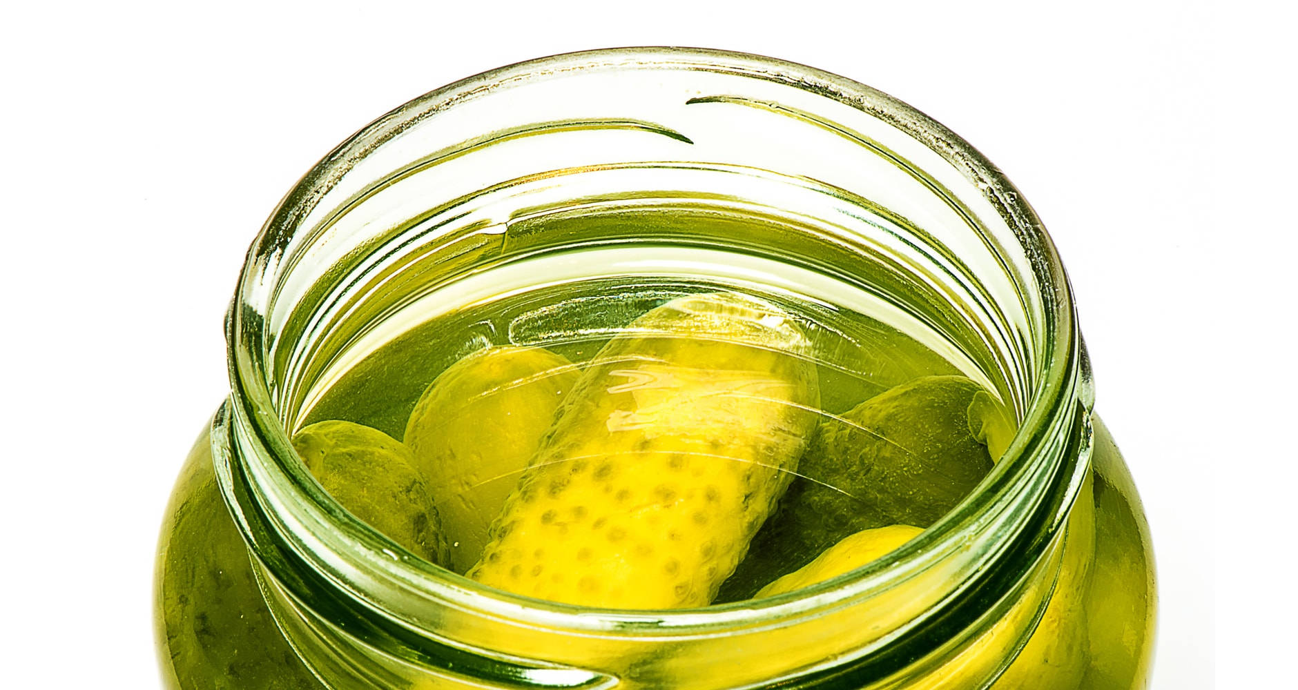 Freshly Preserved Pickles In A Jar Background