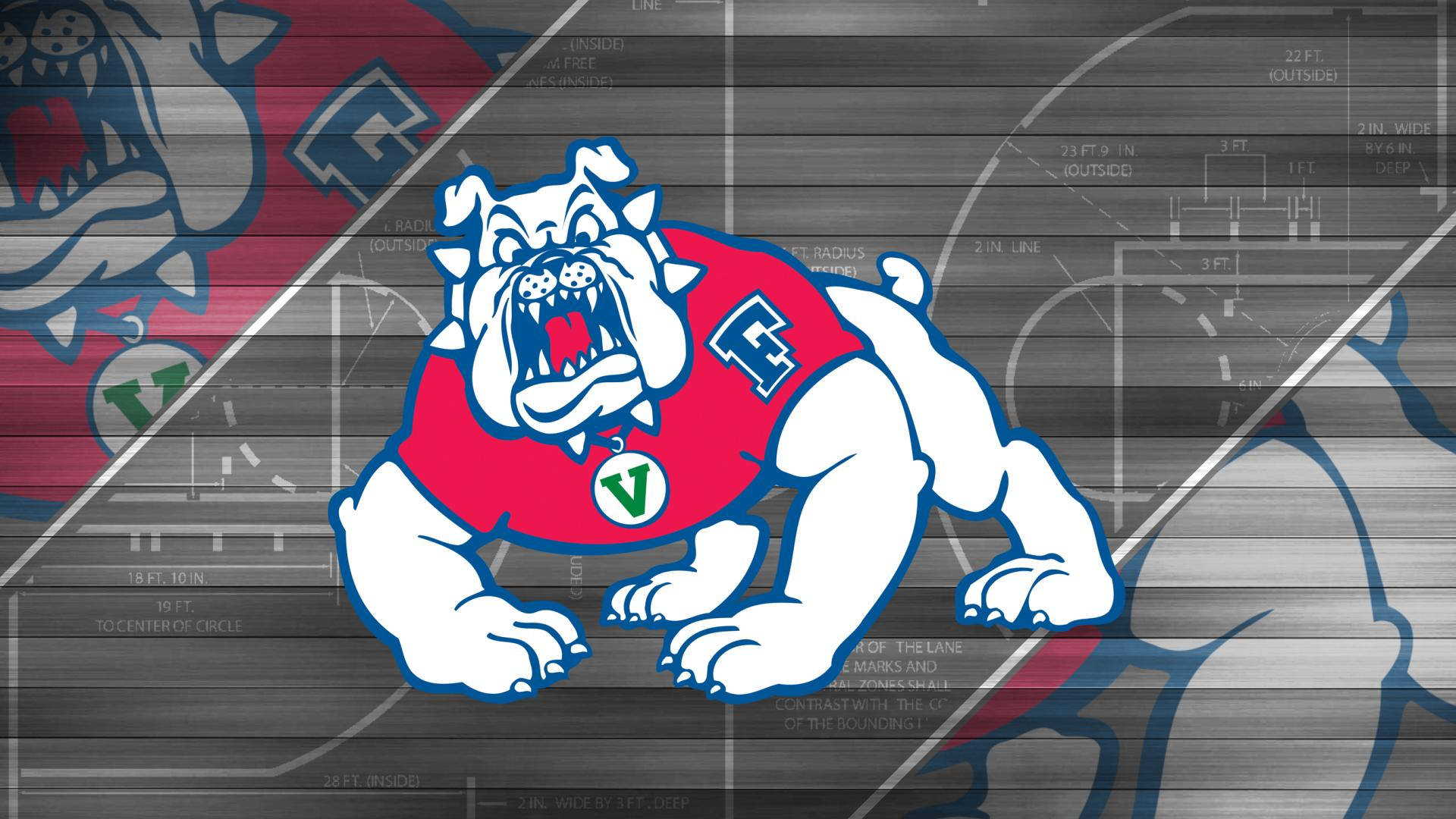 Fresno Bulldogs Logo Abstract Background Background