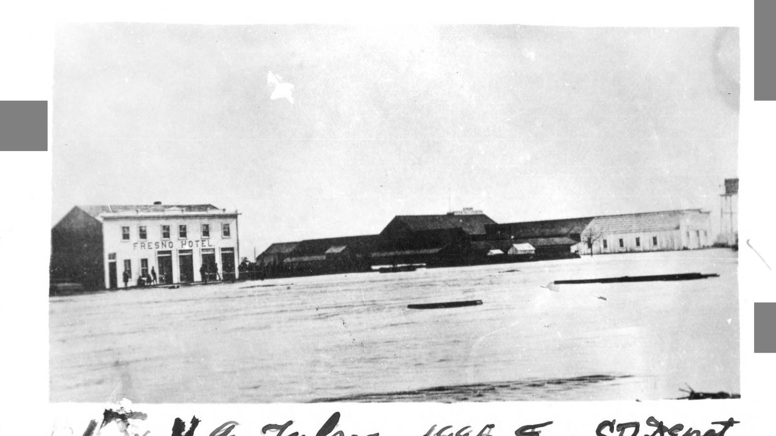 Fresno California In Black-and-white Background