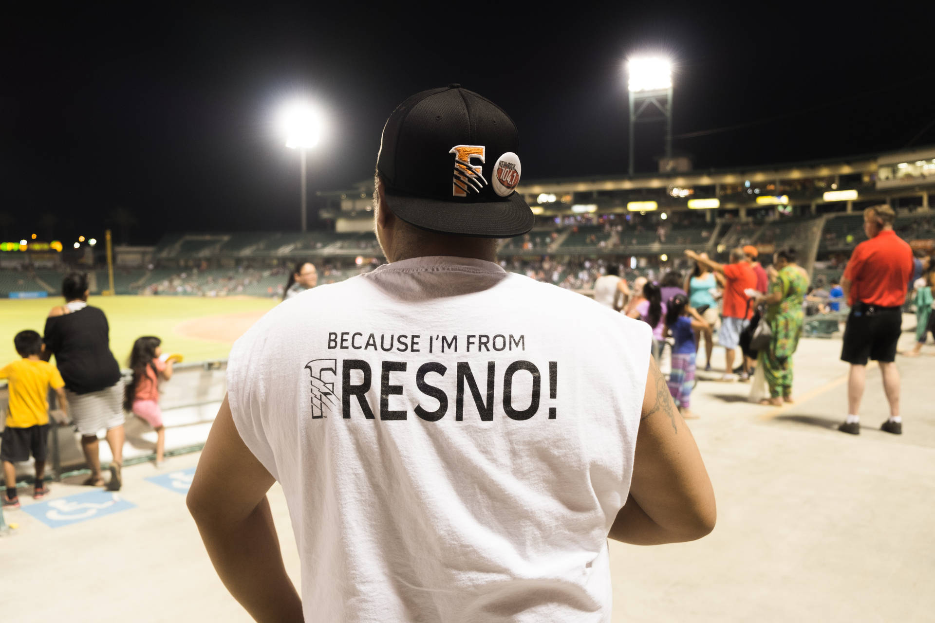 Fresno Print On White Shirt Background