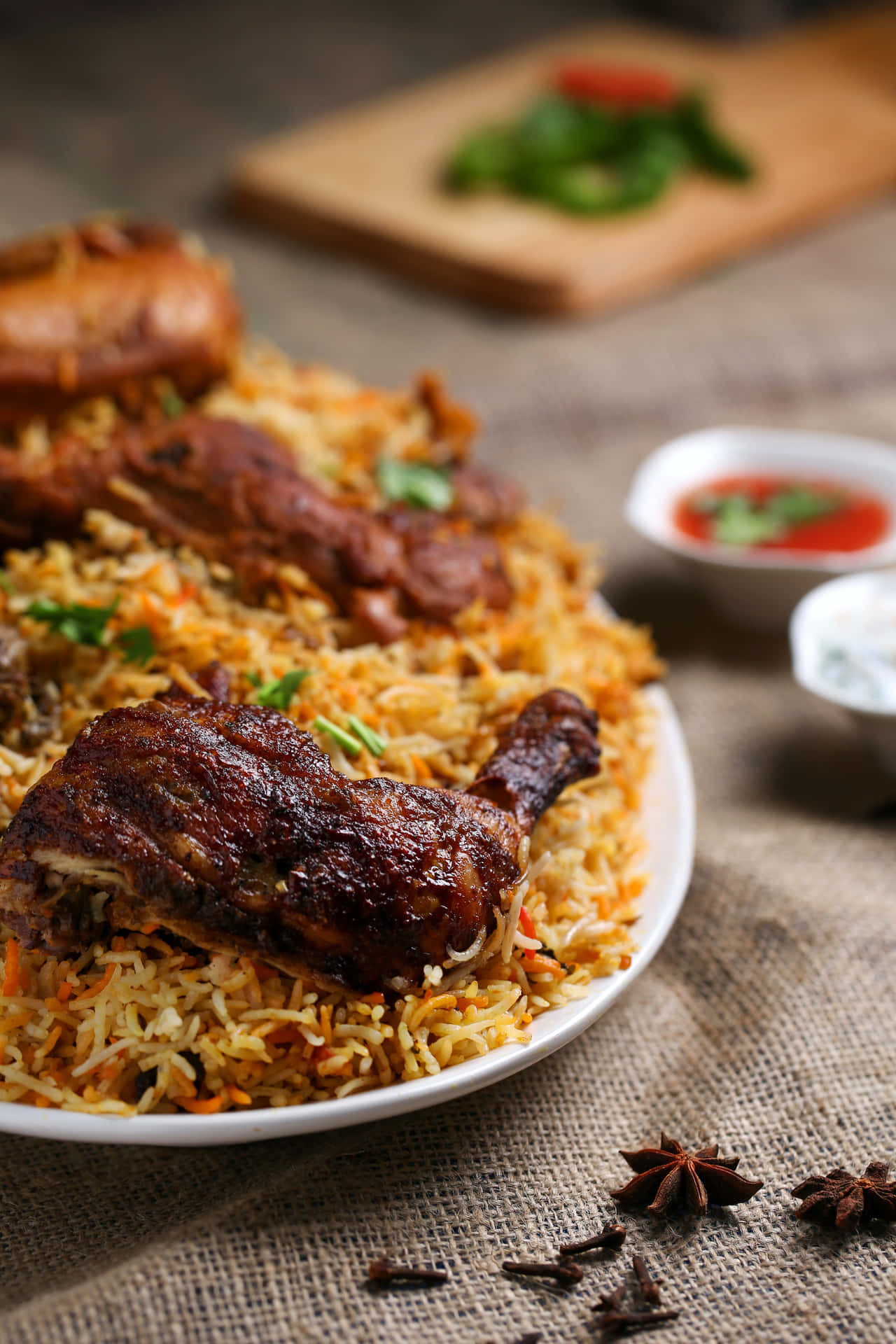 Fried Chicken Biryani Indian Food