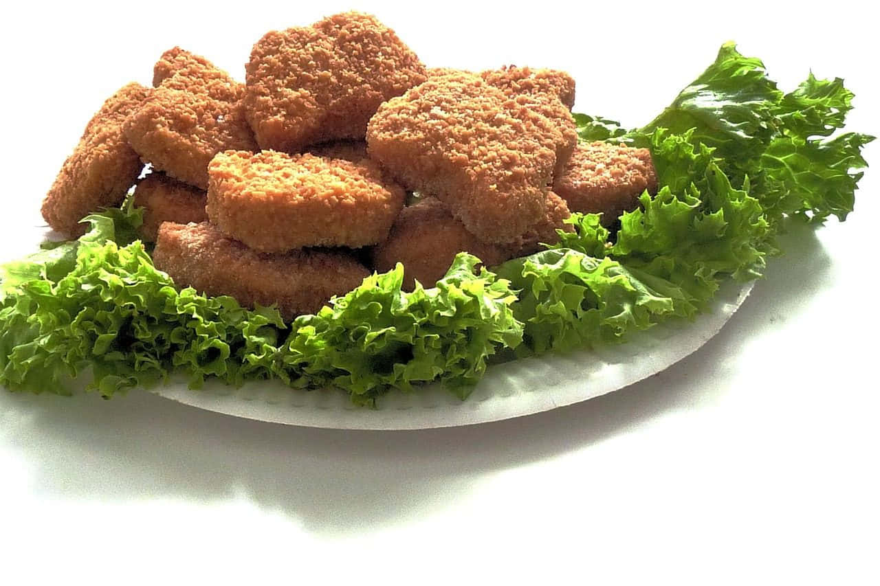 Fried Chicken Nuggets On A Plate