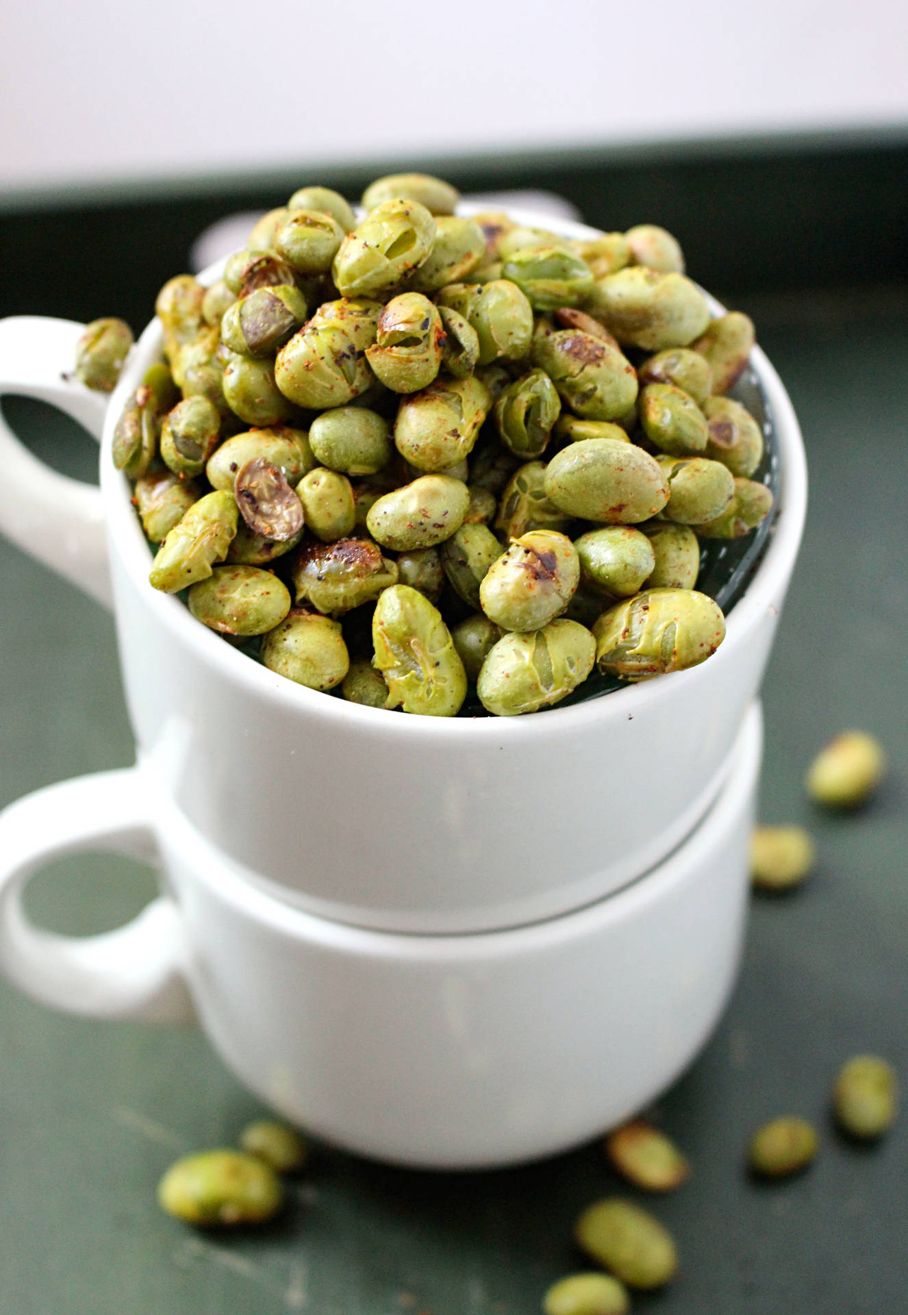 Fried Edamame Beans Background