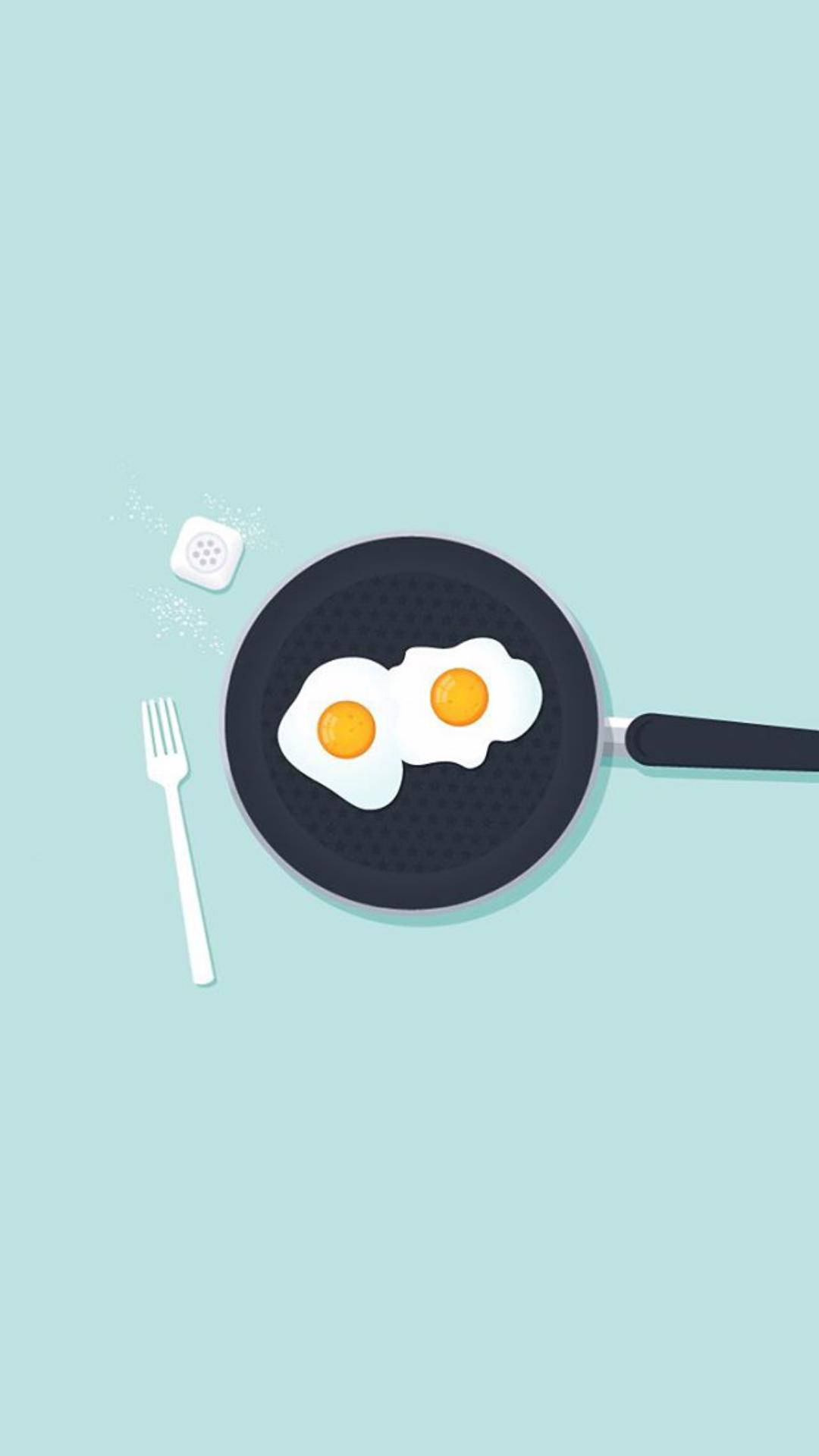 Fried Eggs Minimalist Iphone Background
