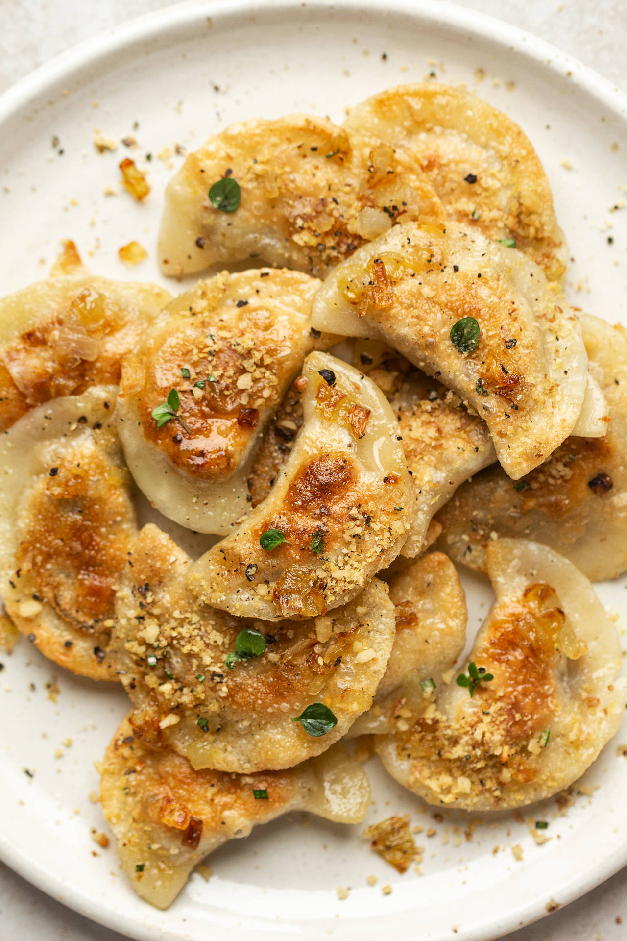 Fried Pierogi Dish Background