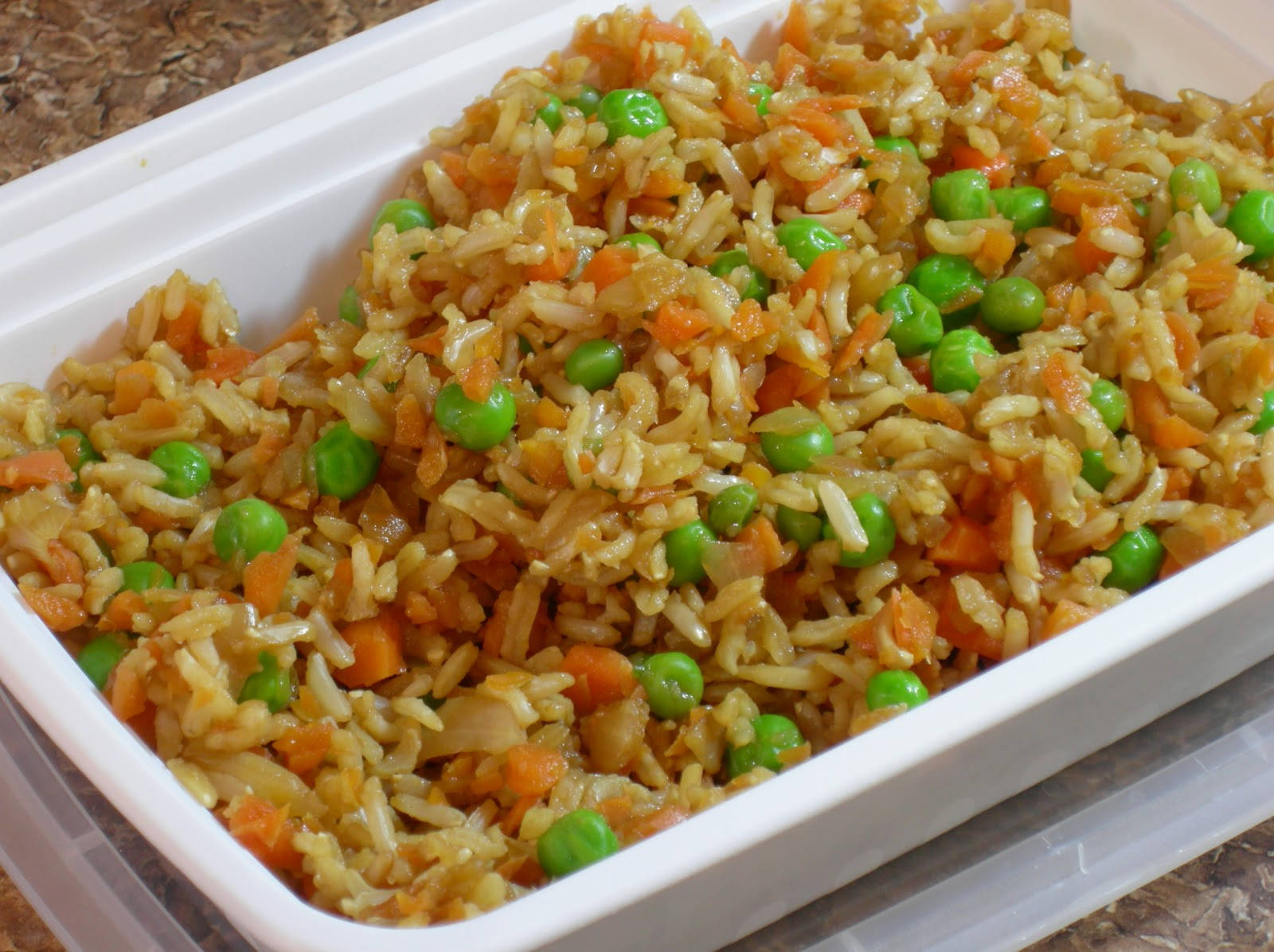 Fried Rice With Green Peas Background