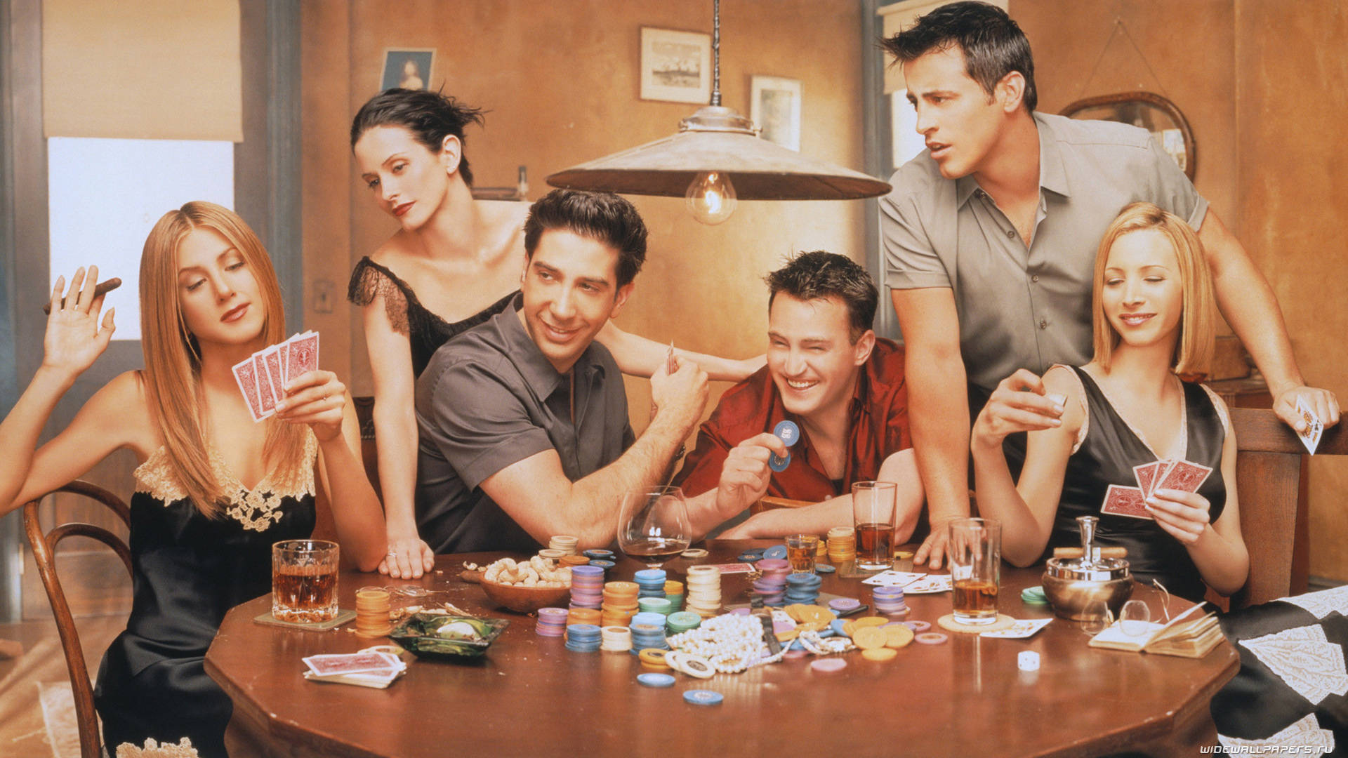 Friends And Poker Background