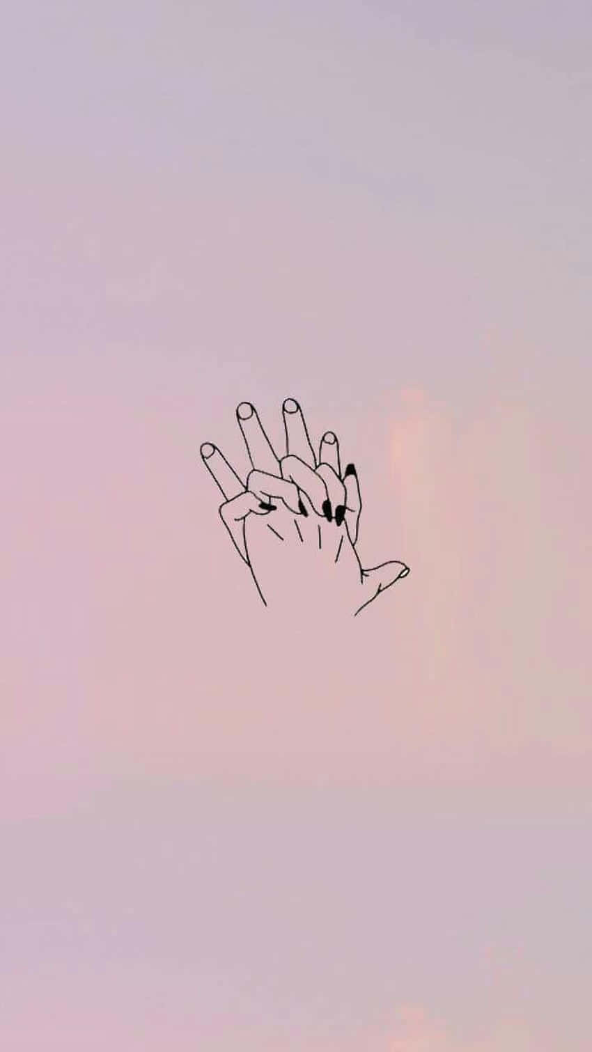 Friends Bff Holding Their Iphones Background