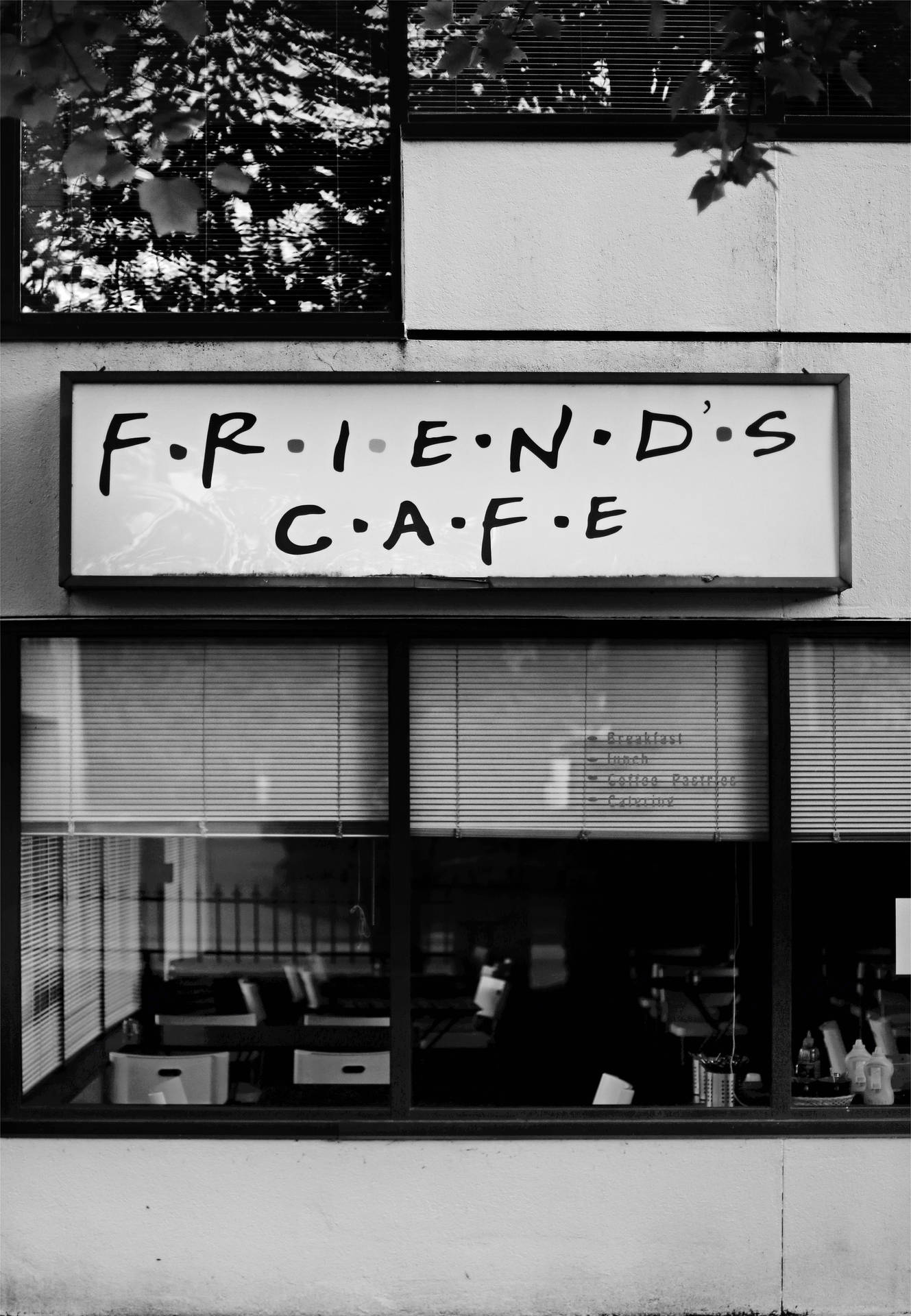 Friends Cafe Signboard Background