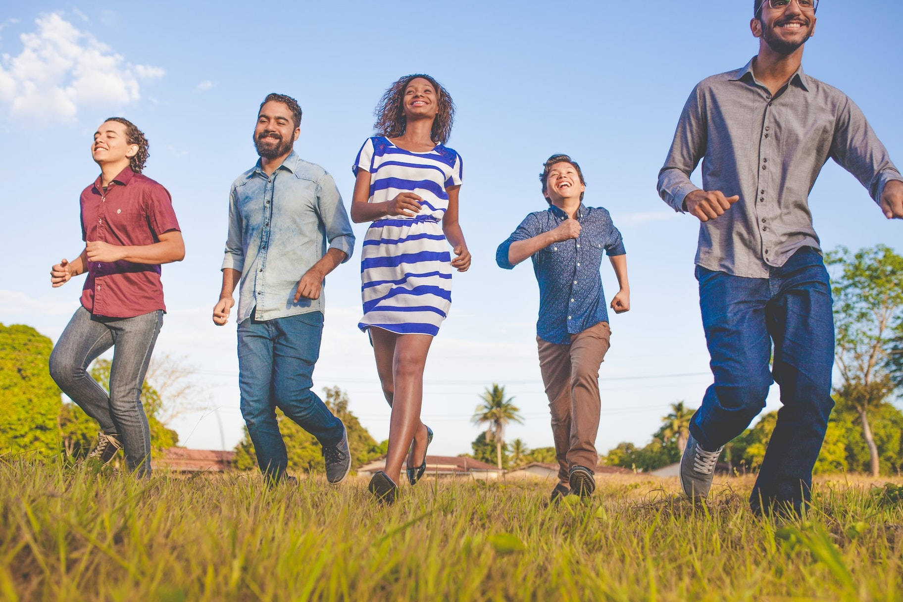 Friends Enjoying Life Background