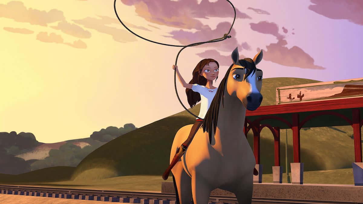 Friends Forever! Lucky And Pru From Spirit Riding Free Background