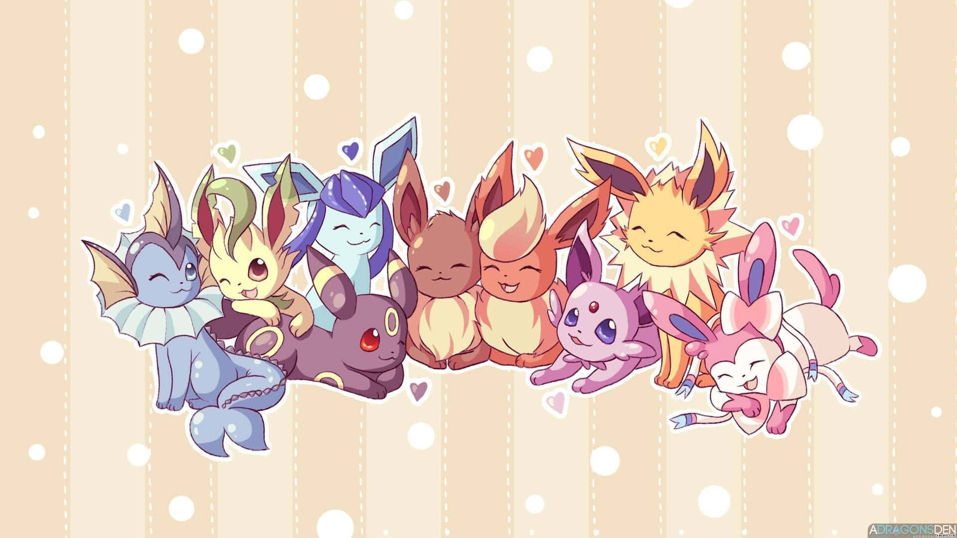 Friends Forever ~ Pikachu And Eevee Background