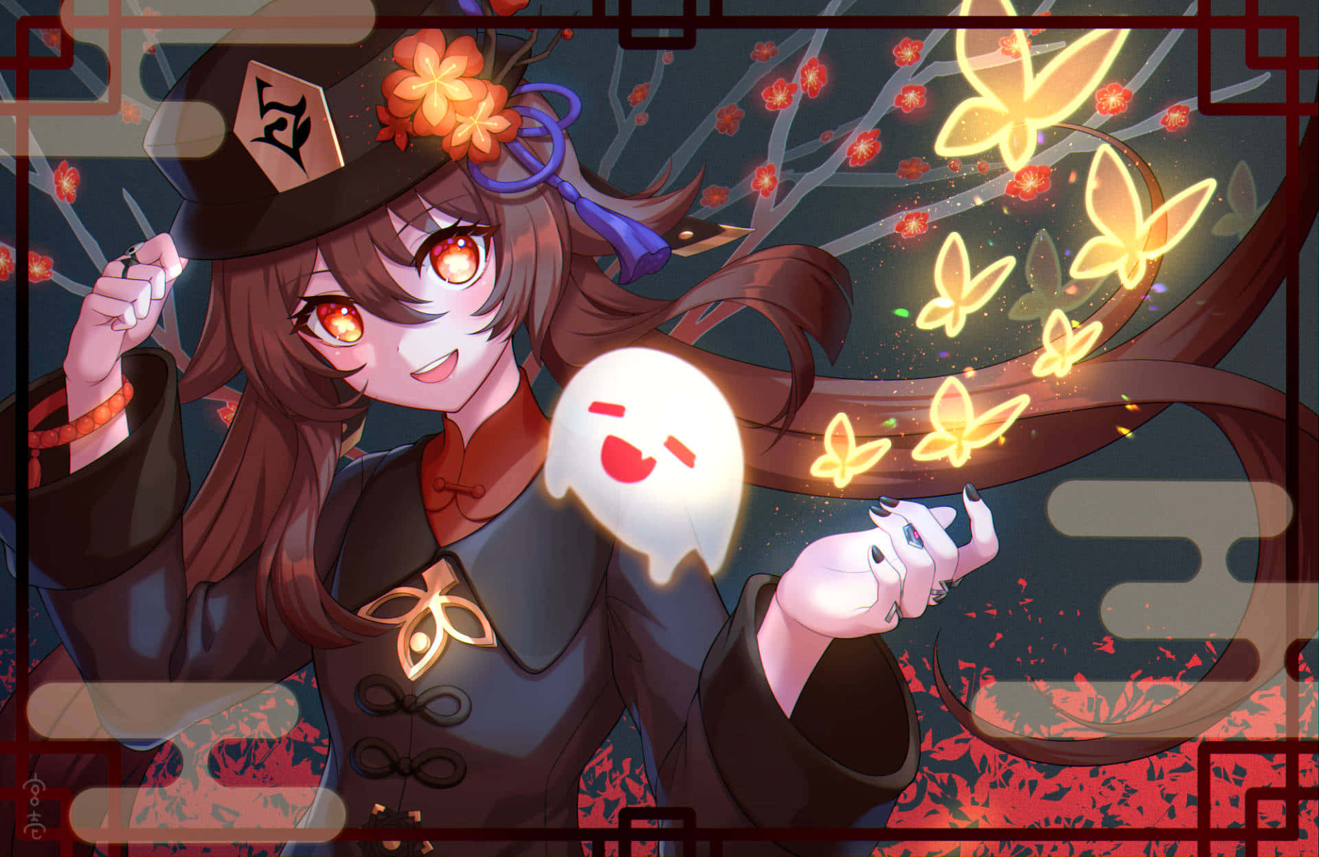 Friends Hu Tao Pfp Background