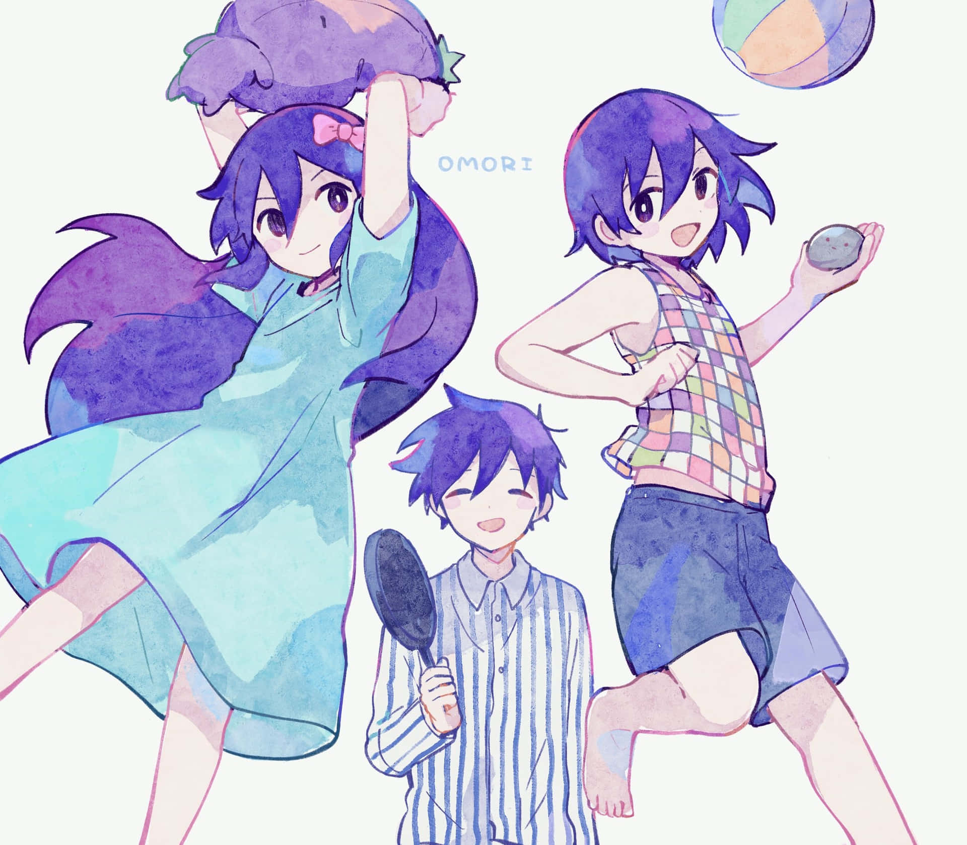 Friends Of Omori Pfp Having Fun Background