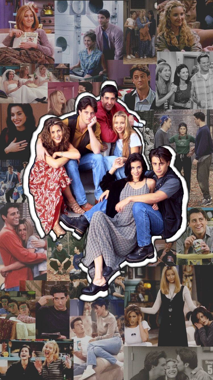 Friends Phone Aesthetic Collage Background