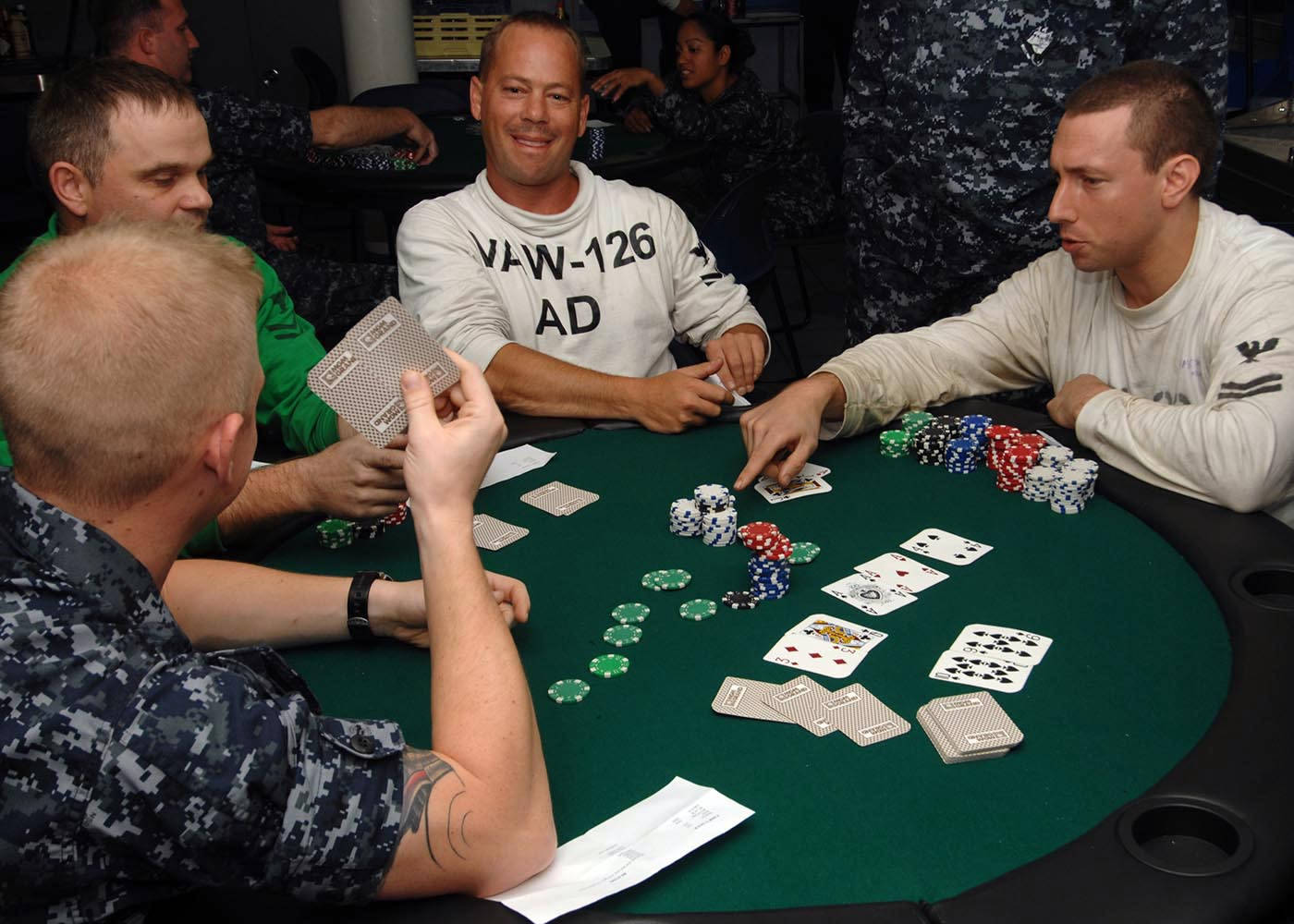 Friends Playing Texas Hold'em